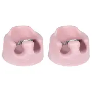 Bumbo Baby Soft Foam Wide Floor Seat w/3 Point Adjustable Harness, 2 Pack, Pink