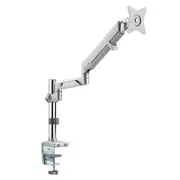 Brateck LDT37-C012P-GG Single Pole-Mounted Monitor Arm, Gloss Grey