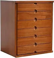 VUCICA Desktop File Cabinet, with Multiple Storage Drawers, Can Be Stacked Freely, Used for Desk Accessories Or Mail, Cherry Wood Color (Size : 6-Layers)