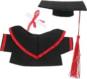 Cabilock Graduation Costume for Dolls Bell Sled Mini Flower Car Sticker Decoration Pig Nose Costumes Cute Decoration Cosmetic Hats Animal Cakes Wild Hats Red Cloth