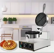VEVOR Electric Round Waffle Maker Machine Waffle Baker Stainless Steel-FREESHIPP