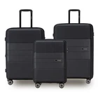 3pc Tosca Orion Portable Travel Suitcase Luggage Case Carry Bag Set Black