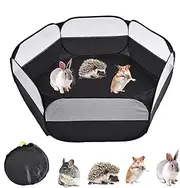 Hamster Playpen, Foldable Small Animal Playpen, Pop Up Play Pen Hamster Playground, Portable Indoor Outdoor Pet Exercise Fence for Hamster, Guinea Pig, Rabbits, Chinchillas and Hedgehogs