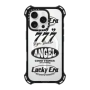 iPhone 16 Pro Bounce Case MagSafe Compatible Angel Baby! Black, Mirror