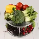 2 Layer Lazy Susan Turntable Organizer for Living Room Bedroom Dining Table