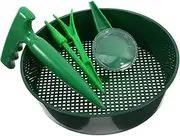1 Set Garden Tool Set for Transplanting Planting Supplies with Soil Sieve Dibber and Seeder Efficient Seedling Moving Kit for Flowerpots and Potted Plants