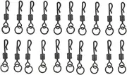 BESPORTBLE 20pcs High Strength Fishing Swivels Durable Barrel Hook Line Connector Portable Fishing Accessory for Carp Solid