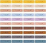 80 Pcs Handmade Leather Tags Rectangle Word Handmade & Love Cloth Labels Art Woven Tag Colorful Leather Hat Tags Microfiber Leather Labels for DIY Jeans Bags Shoes Hat (Colorful)