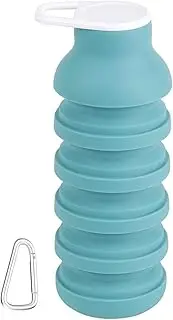 Travel Cup – Foldable Drinking Bottle for Outdoor Use | 600ml Food Grade Silicone Water Container with Lid for Airplane Trips, Camping, Hiking, Walking, Cycling, and Jogging
