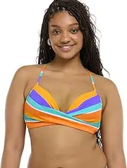 [Body Glove] Women's Kerry Twist Front Bikini Top Swimsuit with Adjustable 2-Way Back Detail