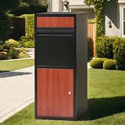 Gardeon Parcel Letterbox Drop Box Package Mailbox Security Lock Storage Black