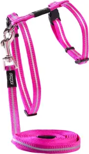 Alleycat Reflective Cat Harness Pink Small with Variable Load Safety Release Buc
