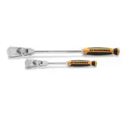GearWrench Flexible Head Teardrop Socket Handle Set Cushion Grip 120XP - 1/4, 3/8 Inch Drive, 2 Piece - 81204P