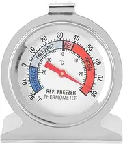 EVTSCAN Stainless Steel Large Dial Refrigerator Thermometer, Anti Fog and Waterproof, for Freezer or Refrigerator, Doesn’t Require Batteries, for Storing Food at Safe Temperature