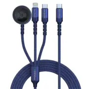 Promate ICHARGE-TRIO.BLU 1.5M 5in1 Multi-Connector Charging Cable with Both