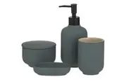 Academy Becket Bathroom Set 4 Pce / Green & Black