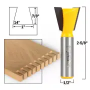 14Â° X 1" Dovetail Router Bit - 1/2" Shank - Yonico 14815