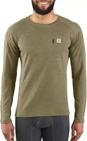 Carhartt Mens Base Force Heavyweight Thermal Base Layer Long Sleeve Pocket Shirt