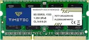 [Timetec] 8GB DDR3 1333MHz PC3-10600 Non-ECC Unbuffered 1.5V CL9 2Rx8 Dual Rank 204 Pin SODIMM Laptop Notebook PC Computer Memory RAM Module Upgrade (8GB)