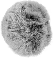 COSMEVIVI Microphone Protector Black Portable Microphone Cover Fake Fur Microphone Covers Mic Screen Artificial Rabbit Fur