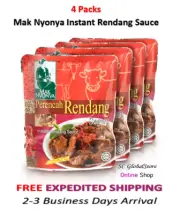 4x Mak Nyonya Instant Rendang Sauce (200g) Curry Paste for Chicken Fish Meat