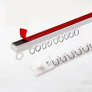 Easy To Install Self Adhesive Curtain Track Ceiling Curtain Track No Drill Ceiling Mount(Non-Flexible) For Living Room Bedroom Room Shower Divider(4.5m(14.8ft))