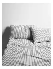 [Aura Home] Ticking Stripe Sheet Set in Charcoal