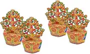 Tofficu 2 Pairs Paper Tree Sacrificial Offering Feng Gemstone Chinese Money for Ancestors Money Tree Plant Ancestor Money Emperor Bank Notes Money Tree Holder Money Plant Play Burnsl