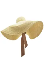 Sensi Studio Glamour Wide Straw sun hat - Natural S