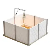 Pet Dog Playpen Enclosure Kennel Whelping Box Supplies Cat Cage Puppy Pen Panel 2 In 1 Safety Gate Fence Indoor Play Exercise Lamp Holder