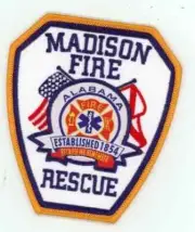ALABAMA AL MADISON FIRE RESCUE DEPARTMENT NICE SHOULDER PATCH POLICE SHERIFF