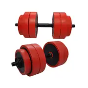 25kg Dumbbell Weight Set - 45cm Barbell Bar - Rubber Coated Iron Weight Plates