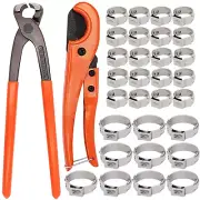 Ear Clamp Pliers Pincer Crimper Tool and PEX Pipe Cutter for 1/8 Inch-1 1/4 Inch