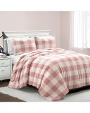 Lush Decor 2pc Plaid All-Season Back-to-Campus Comforter Set
