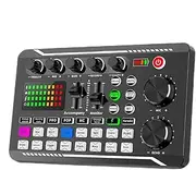 Live Sound Card, F998 Audio Mixer, Dj Mixer Effects, Music Making Equipment, Live Sound Card and Music Making Equipment for Mobile Phones, Computers, and Tablets 24.1x14.1x4.7cm/9.49x5.55x1.85in