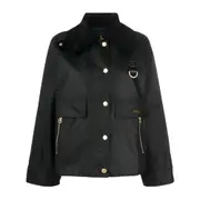 [Barbour] Barbour Logo-embroidered Bomber Jacket 10 UK BLACK