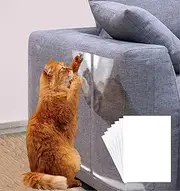 【NO PINS Pain】 8 Pcs Double Sided Cat Sofa Scratch Guard,Anti Cat Scratch Protector Furniture Protectors from Cats,Sofa Anti Scratching Sticky Tape,Cat Scratch Deterrent Tape,Couch Protector for Cats