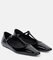 [The Attico] The Attico Juno leather ballet flats AU 9 black