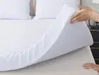 3 Inch Egg Crate Bamboo Infused Memory Foam Mattress Topper Zippered Cover New