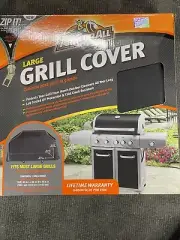 LARGE ARMOR ALL ZIP IT HEAVY DUTY ZIPPER GRILL BBQ COVER ALL YEAR PROTECTION UV