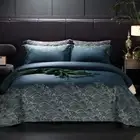 Bedding Set 4pcs Silk Cotton Embroidery Duvet Cover Flat Sheet 2 Pillowcases Set