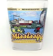 Mississippi State Wraparound Shot Glass, Glassware