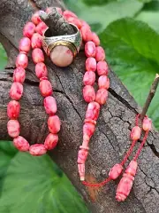 Set of Silver Ring and Tasbih Multicolor Galalit Gift Tesbih Masbaha (Bundle)