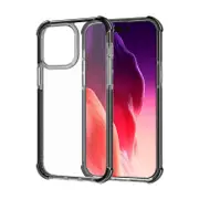 For iPhone 15 Pro Max Case, Shielding Airbag Cover, Black