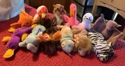 12 Pristine Ty Beanie Babies with Tags '93-'97 - see descriptions