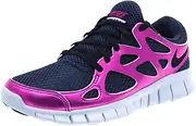 [Nike] Women's WMNS Free Run Plus 2 PRM EXT, Black/Black/Rave Pink/Natural Grey