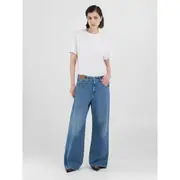 Replay Womens Casual Pants Narja Baggy-Fit Bootcut Jeans Blue