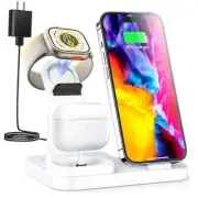Wireless Charging Station 3 in 1 Compatible with Apple Devices, 18W White