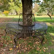 Tree Surround, Half Tree Surround with Bench Seat Brown 78x140x50 cms