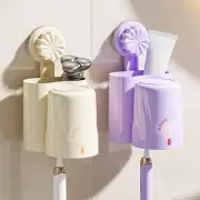 SuctionCup Toothbrush Holder Removable Wall Mounted Toothpaste Holder Plastic